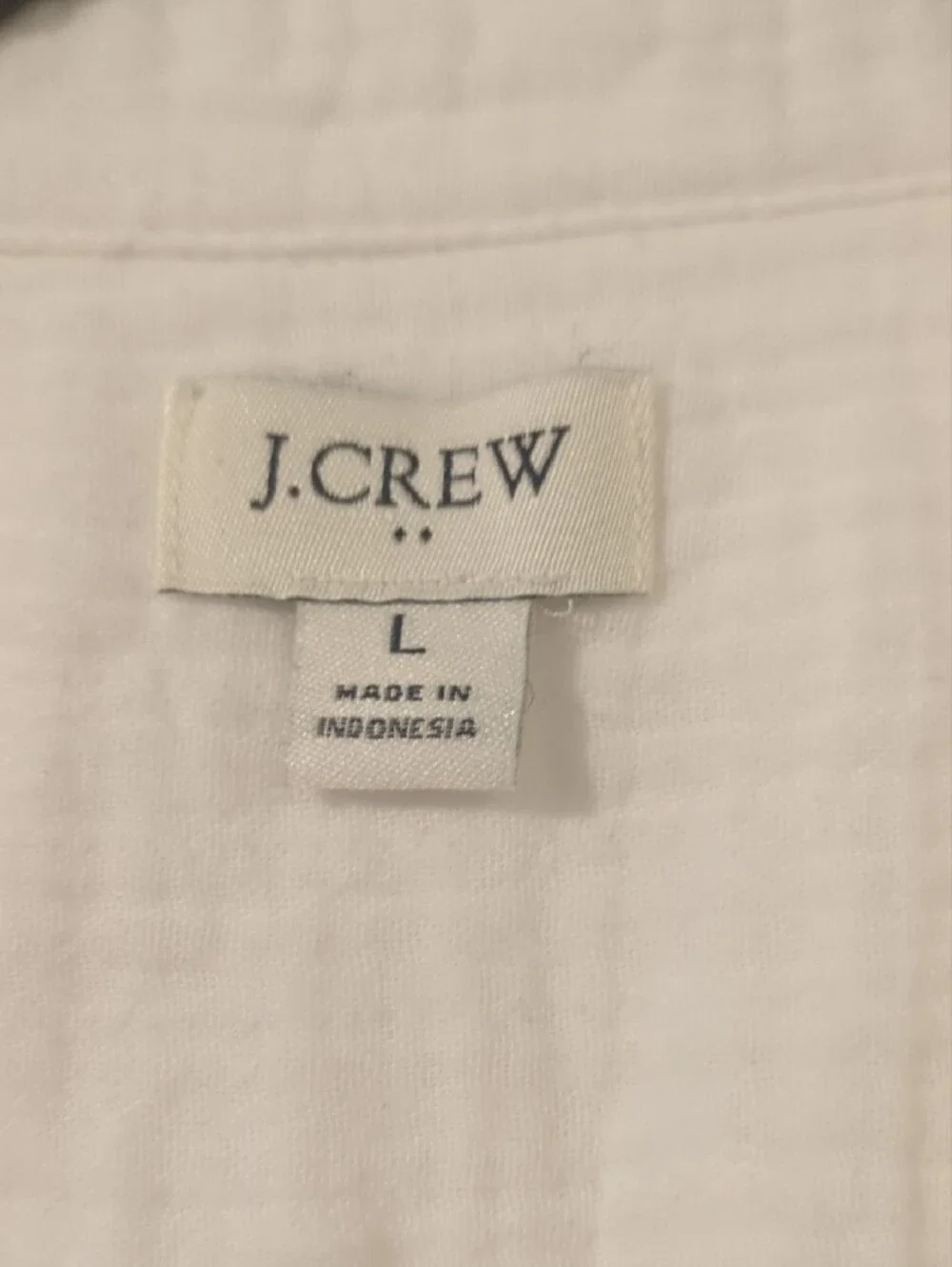 J. Crew White Cotton Gauze Button-Down Shirt